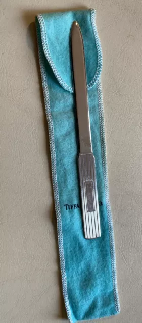 Tiffany And Co. Sterling Silver Letter Opener No Mono Pouch 7 Inch 1.19 Ounce