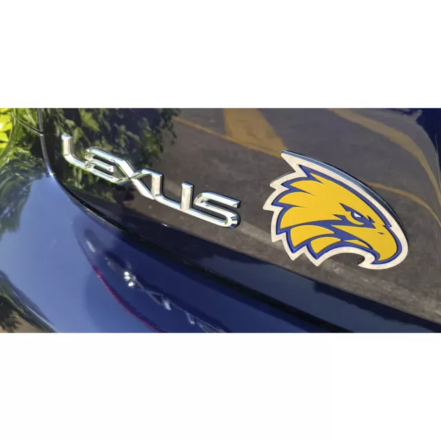 Fan Emblems West Coast Eagles 3D Chrome AFL Supporter Badge 3