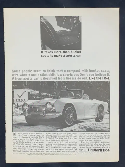 Magazine Ad - 1963 - Triumph TR4 - (#3)