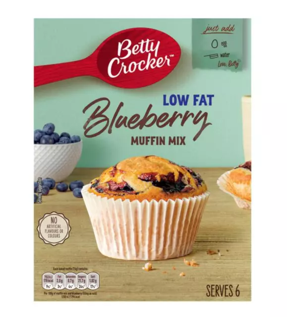 Betty Crocker Low Fat Blueberry Muffin Mix 335g No Artificial Flavours & Colours