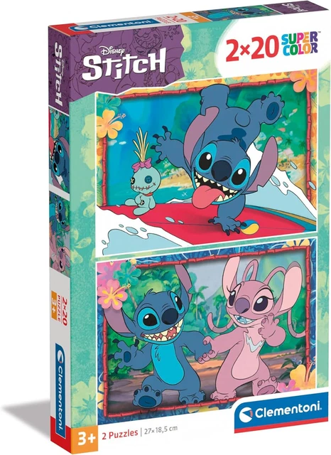 Educa – Lot De 2 Puzzles Stitch 500 Pièces – Dimensions 34 X 48 Cm – Dès 11 Ans, Avec Colle Fix Puzzle