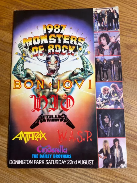 Donington Monsters of Rock 1987 Rare Programme, Bon Jovi, Dio, Metallica & more