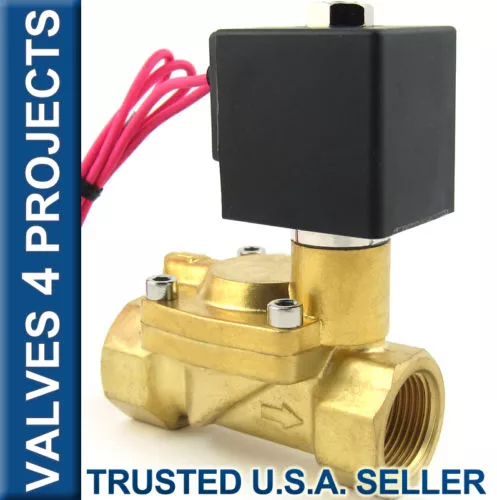 1" NPT 230 PSI Electric Solenoid Valve, Brass Body,  110/120V AC FKM/VITON B22V