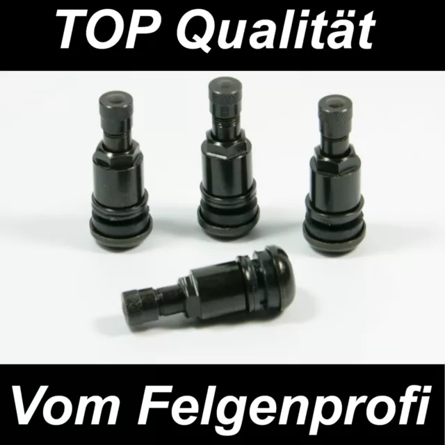 4x ALU Metallventil Metallventile Aluventil Schwarz für Alufelgen 11,3 diverse