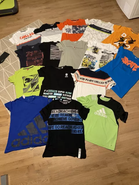 16x T-Shirt/Paket Gr.158/164 Tommy Hilfiger,Adidas,Puma,Q/S,C&A usw.