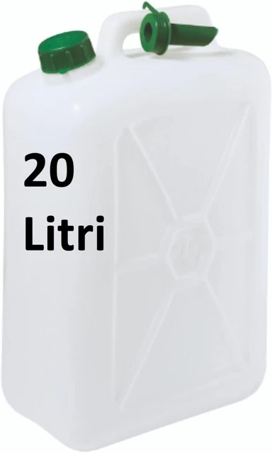 TANICA METALLO Benzina Acciaio Omologata Lt 20 Carburante Contenitore - Foto 3