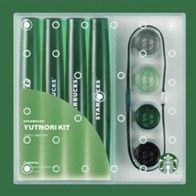 STARBUCKS KOREA 2024 Lunar New Year Yutnori Kit Set (green) / Korea 41