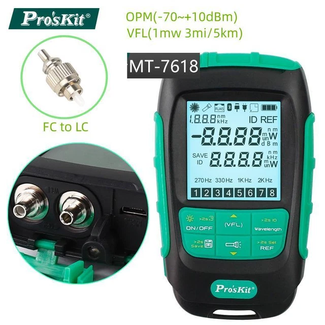 Fiber Optic Cable Tester Fiber Power Meter Visual Fault Locator OPM&VFL+FC to LC