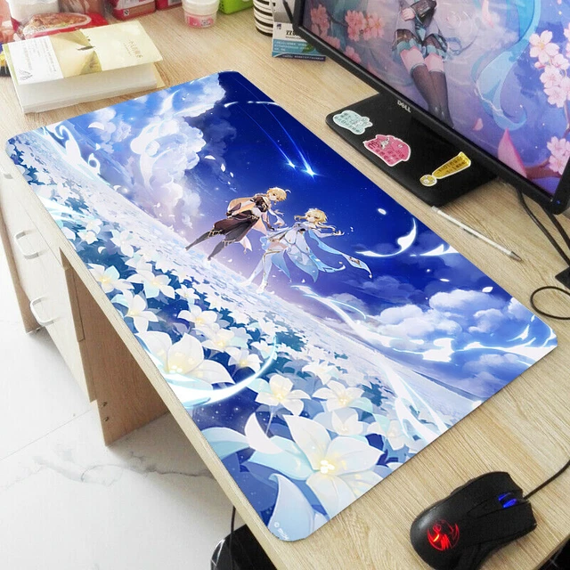 Genshin Impact Anime Desk Mouse Pad Mat Large Keyboard Mat Otaku 40X90cm R23