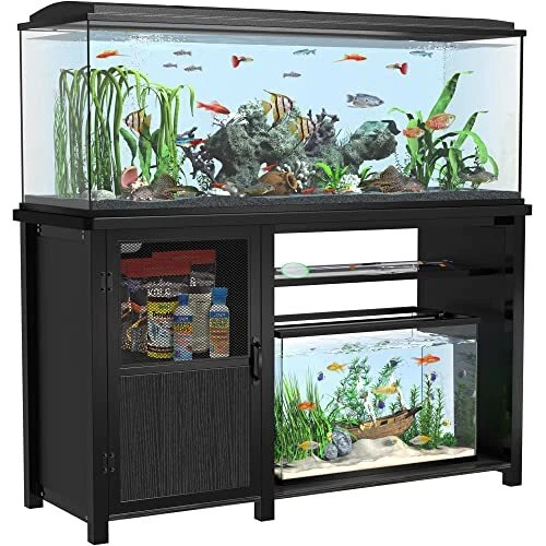 GDLF 55-75 Gallon Fish Tank Stand Heavy Duty Metal Aquarium Stand with Cabine...