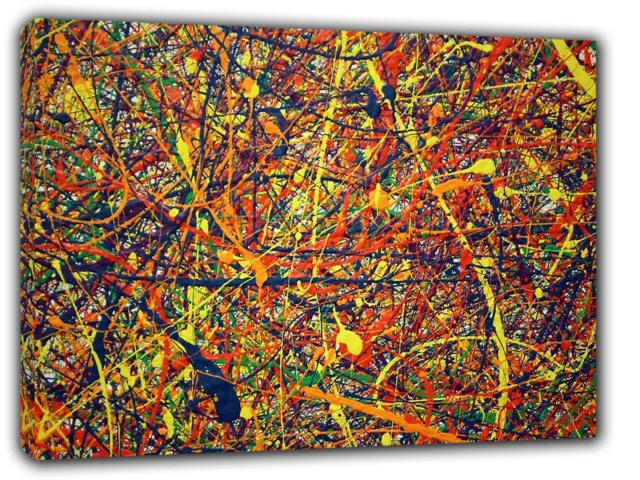 The drip Abstract Paint ByJackson Pollock Picture Print On Framed Canvas Art