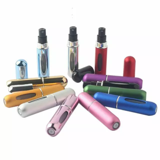 2x Mini Easy Fill Refillable Travel Perfume Atomizer Pump Spray Pocket Bottle 3