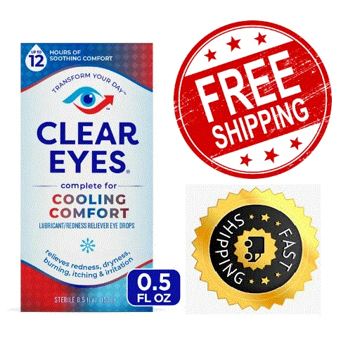 CLEAR EYES COOLING Comfort Relief Lubricant Eye Drops, 0.5 fl oz 9.95
