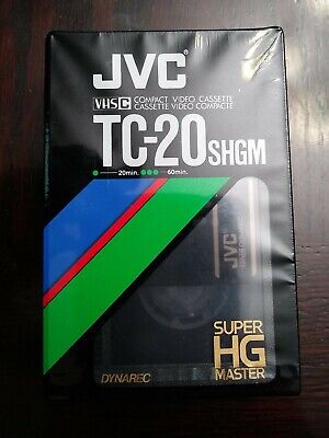 JVC VHSC VHS-C Cassette Compacto, De Alta Calidad Super Hg Master SHGM dynarec Nuevo!