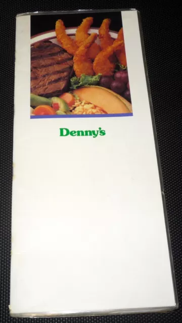 1987 Original Denny's Restaurant 12 Page Menu California Ca