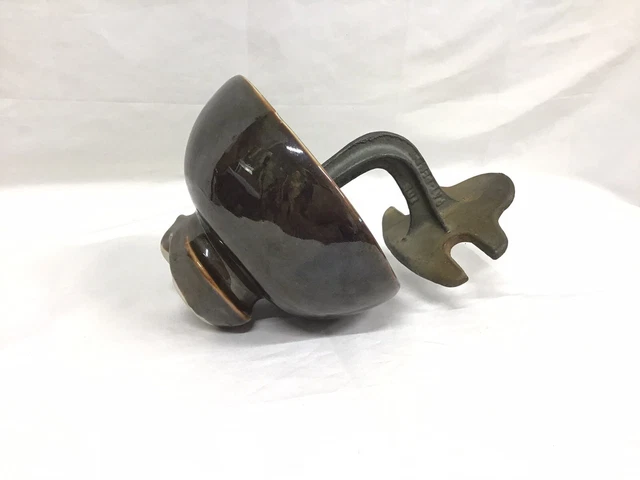 Brown Porcelain High Voltage Power Line Insulator Large 8