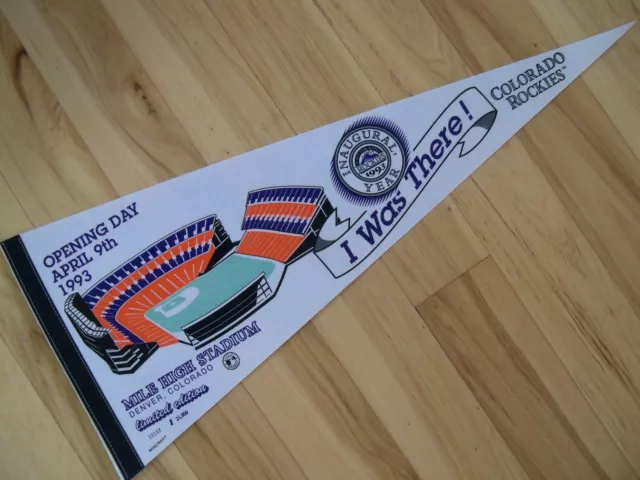 Colorado Rockies Opening Day Apr 9 1993 Pennant Inaugural Year Denver Mile High