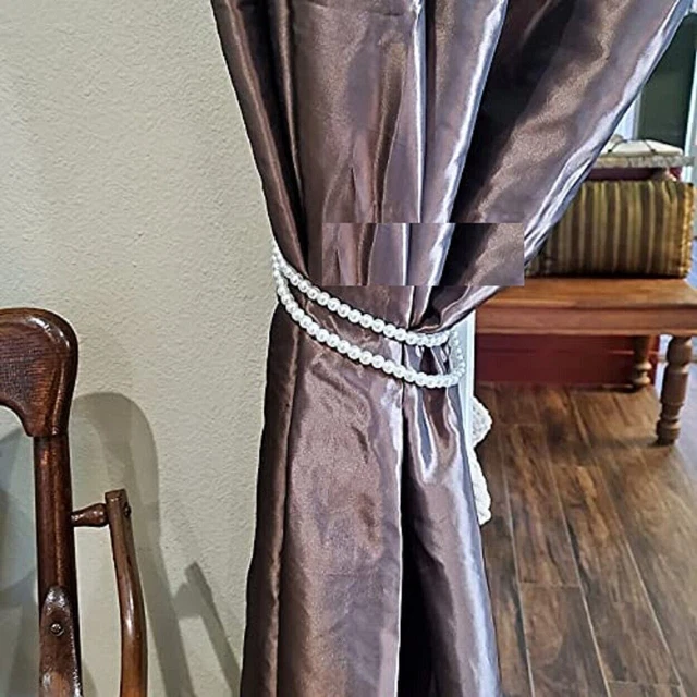 Beautiful Pearl Beaded Curtain Holder tieback White for Home decor Set of 2 4