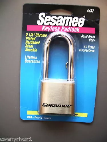 Sesamee Keyless Padlock K437- You Set Combo