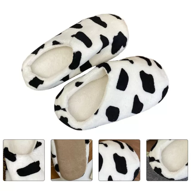 Cow Slippers Household Decor Zapatillas Antideslizantes Para Mujer Indoor Pair