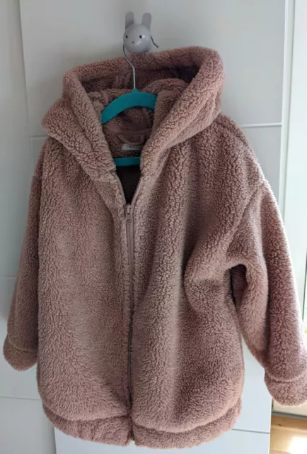 Teddyjacke von Next, Gr. 116, Mädchen, rosa