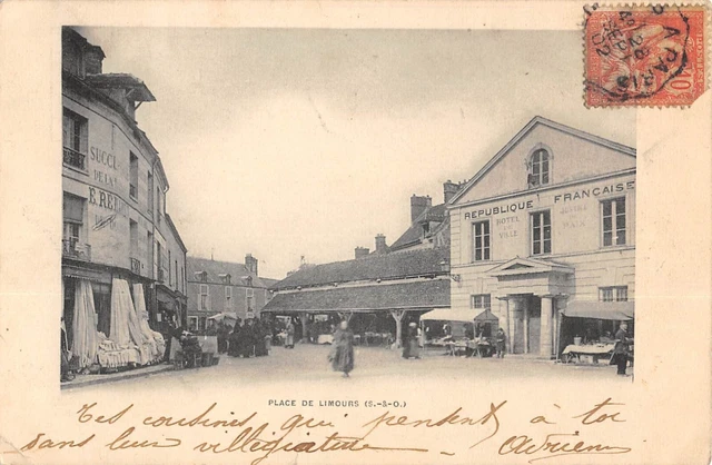 Cpa 91 Place De Limours