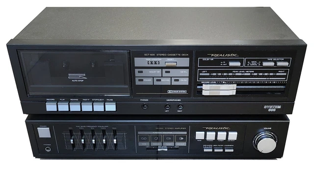 Vintage Realistic SA600 Stereo Amplifier and SCT600 Cassette Deck