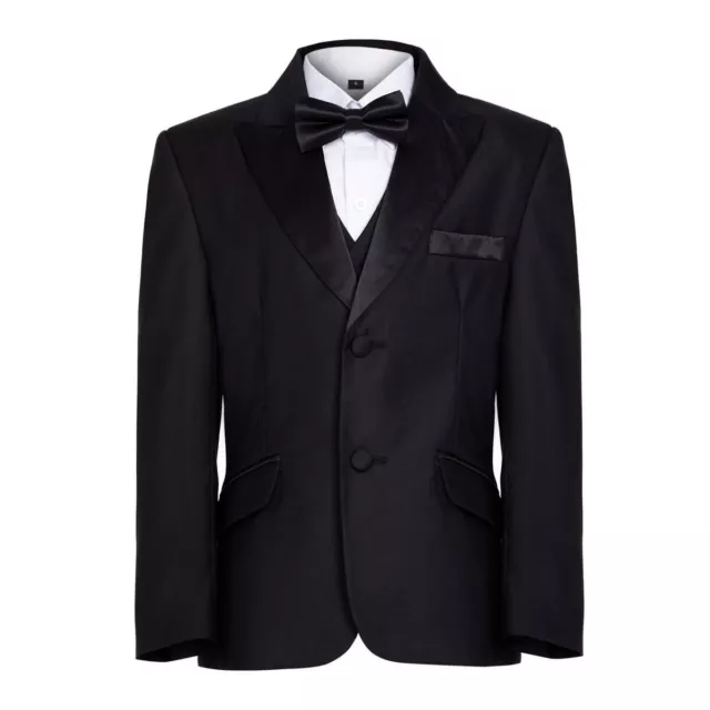 Boys Stunning Black Tuxedo Boys Dinner Suit James Bond Suit 1- 16 years