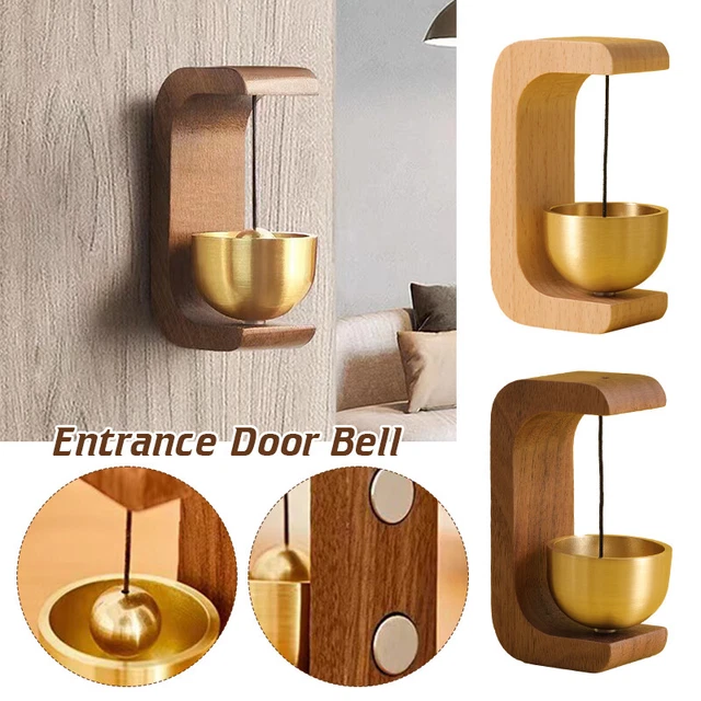 JAPANESE ENTRANCE DOOR Bell Wind Chimes Wooden Wireless Reminder