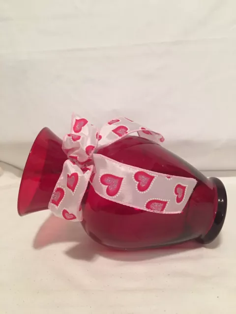 Vase Beautiful Ruby Red Glass 3