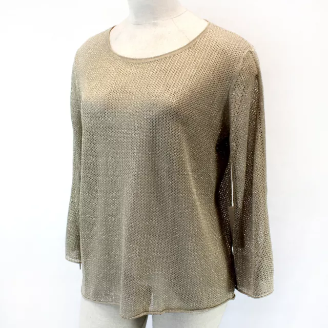 AJ by Andrea Jovine Plus Champagne Beige Sweater Knit TOP TUNIC 1X Nordstrom