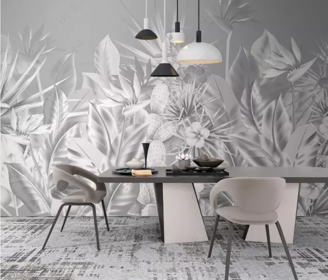 3D Tropic Leaves Wallpaper Wall Mural Removable Self-adhesive 668