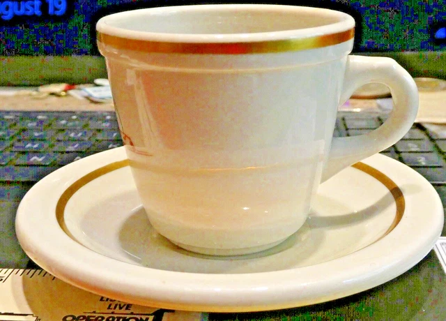 Railroad Dining China Dish Union Pacific Winged Streamliner Demitasse Cup/saucer 2