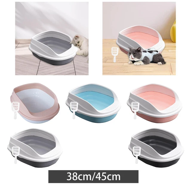 Open Cats Toilet Pet Supplies Detachable Cage Kitten Potty Pan Litter Pans for