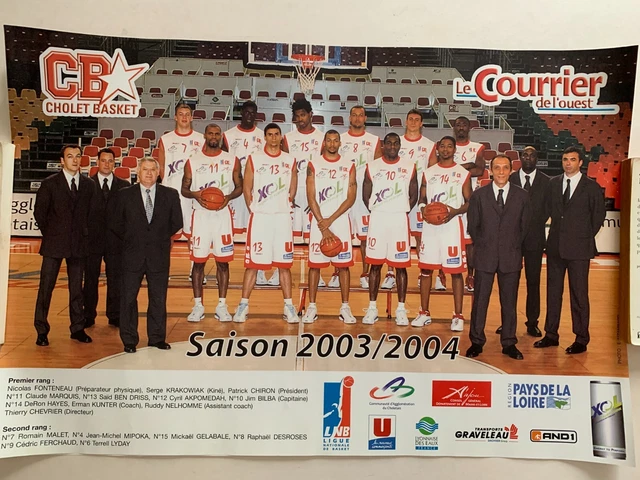 Album Images Cholet Basket Saison 1988-1989 - Rigaudeau, Warner, Bilba