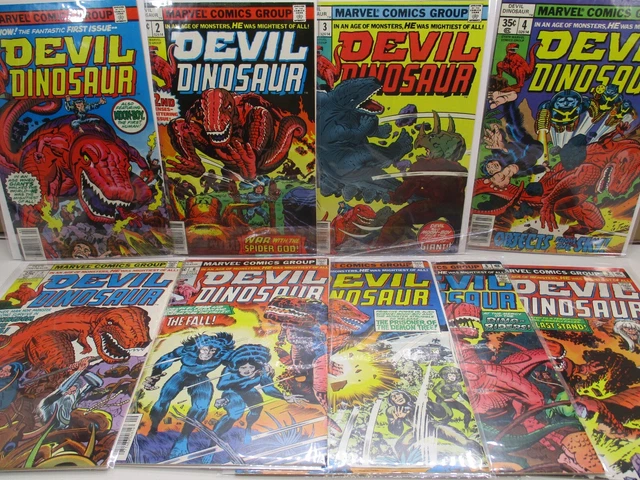 DEVIL DINOSAUR 1-9 COMPLETE SET Kirby! Marvel Comics (s 13270)