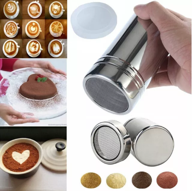 Stainless Steel Icing Cocoa Coffee Duster Sugar Flour Chocolate Powder Shaker