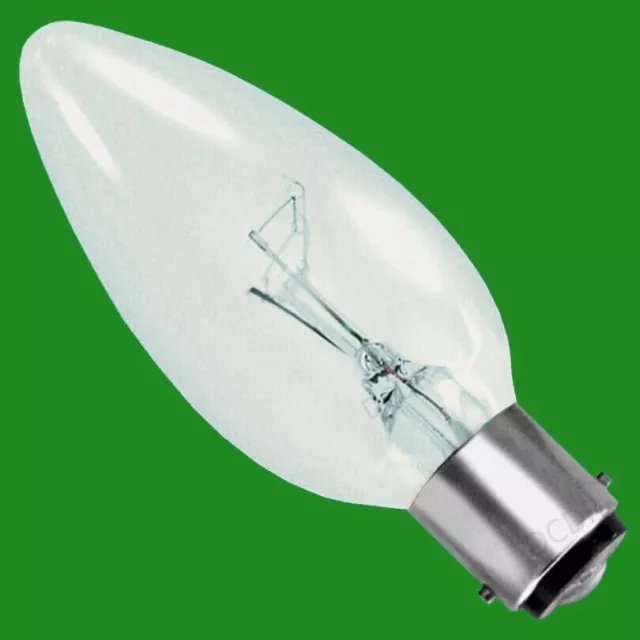 2x 40W Clear Candle Dimmable Filament Light Bulb B15 SBC Small Bayonet Cap Lamp