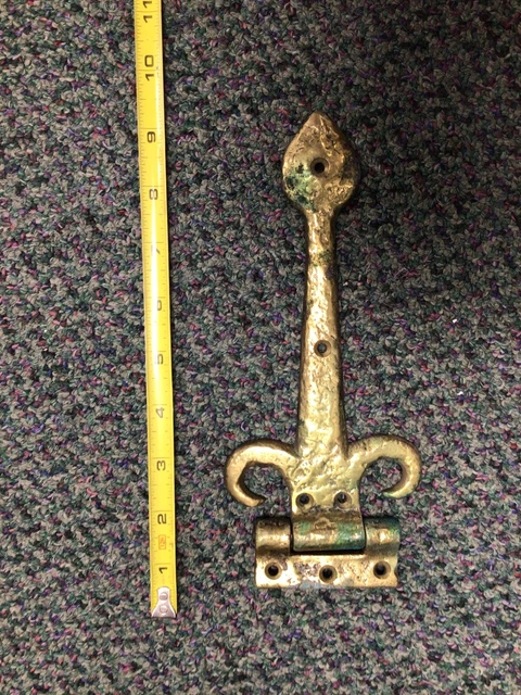 Antique Brass Hinge Arrow Style Rustic Vintage Barn Shed Door Heavy Duty Scrap