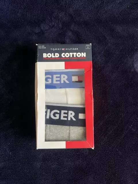 Tommy Hilfiger Bold Cotton Boxer Brief Mens Underwear 2 Pack 100% Cotton NEW