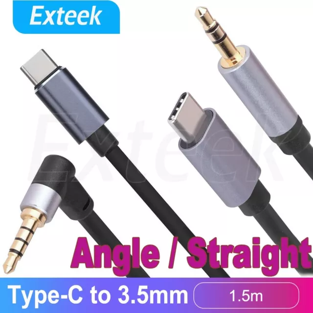 Type-C to 3.5mm Audio Aux Cable 3.5mm Male to USB-C Headphone Car Stereo Cord AU