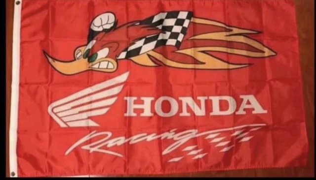HONDA WOODPECKER RACING Flag 3&rsquo;X5&rsquo; MOTORCYCLE MOTOCROSS Banner $17.00