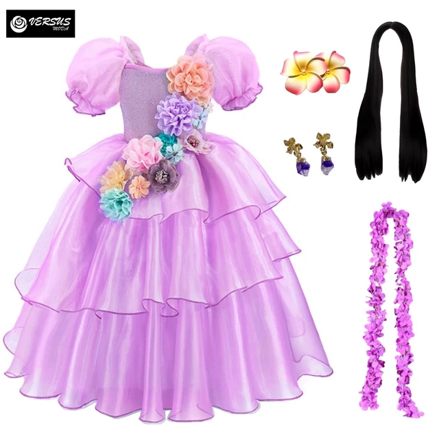 Simile Isabela Costume Carnevale Bambina Vestito Encanto Cosplay Dress ENCANTO20