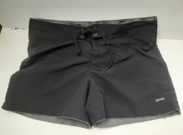 Parke & Ronen Black Nylon Made In USA Swim Trunks Shorts Men's Size 34