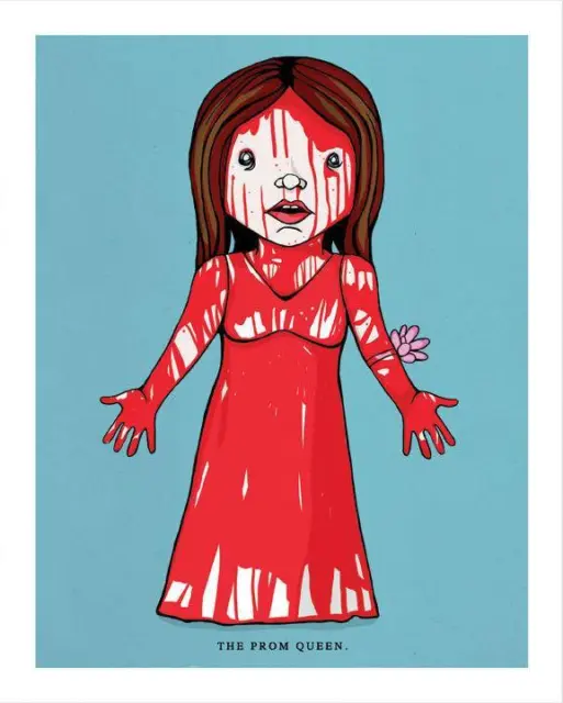 Carrie "Prom Queen" Print Poster by Isaac Bidwell SIGNED Art Mondo Stephen King