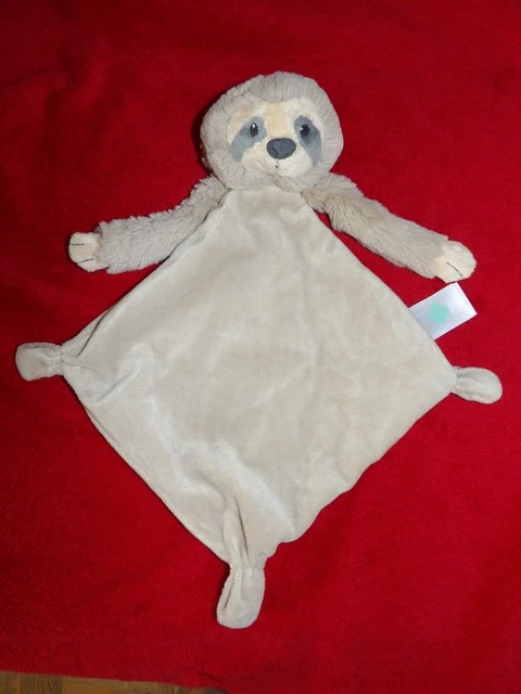 Doudou Plat Tex Baby Paresseux Beige Et Gris Neuf 3 Dispos