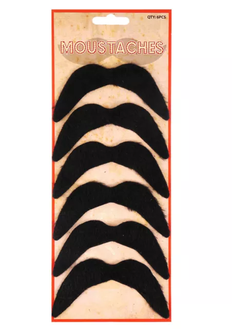 Fake Moustache Black Mexican 70's Stick on Fake Moustache Self Adhesive tash