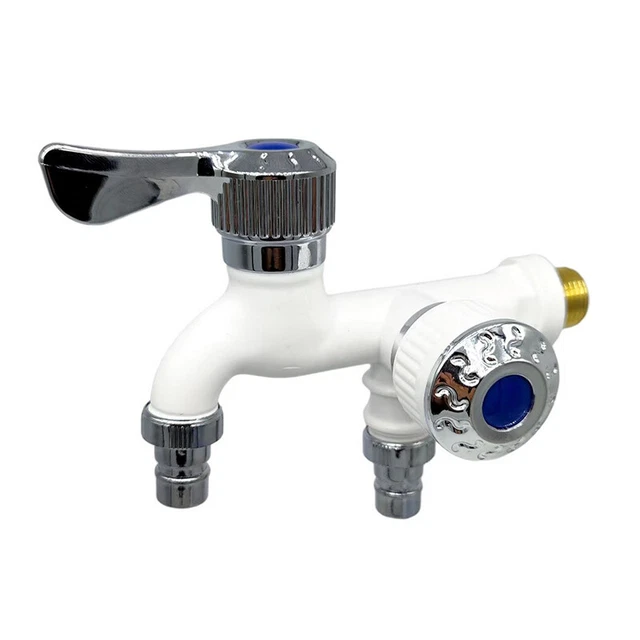 12 "Universal Grenzflächenhahn Doppelauslass Dual Control Wasserhahnanschlus Fre