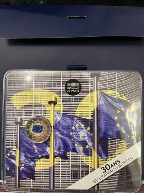 Pièce 2 euro commémorative 2015 Couleur 30 ans Drapeau Européen - Coffret BU -