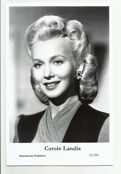 (B1) Carole Landis Swiftsure Photo Postcard (22/293) Filmstar Pin Up Glamor